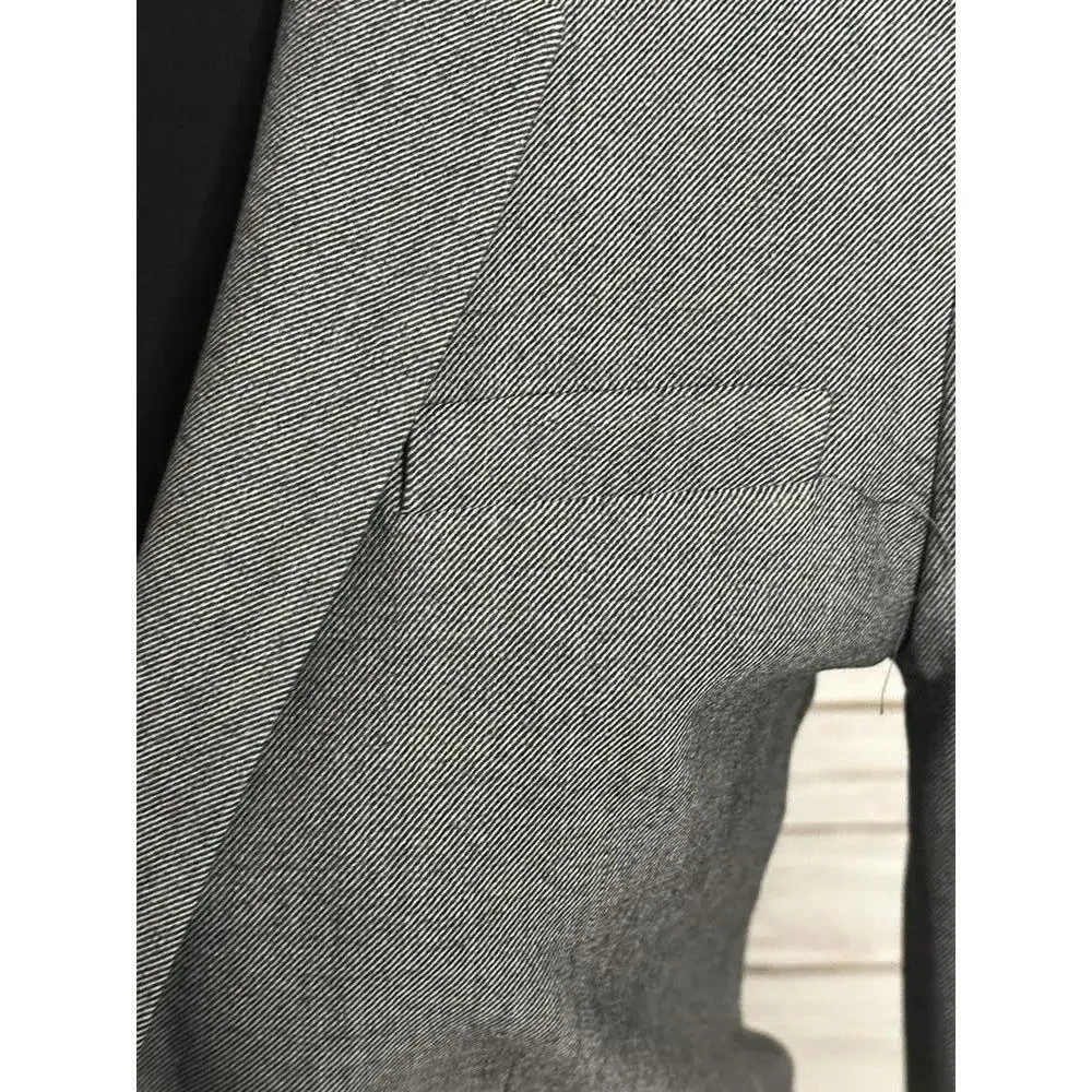 Banana Republic classic corpcore heather grey wool single-breasted blazer Size 0